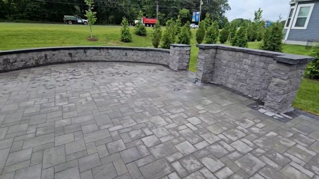 Elegant Paver Patio by All Pro Construction and Restoration